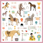 160 Stickers paarden