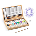 Djeco artiestenset met 12 kleuren gouache