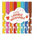 Set van 8 uitwasbare viltstiften voor kleintjes