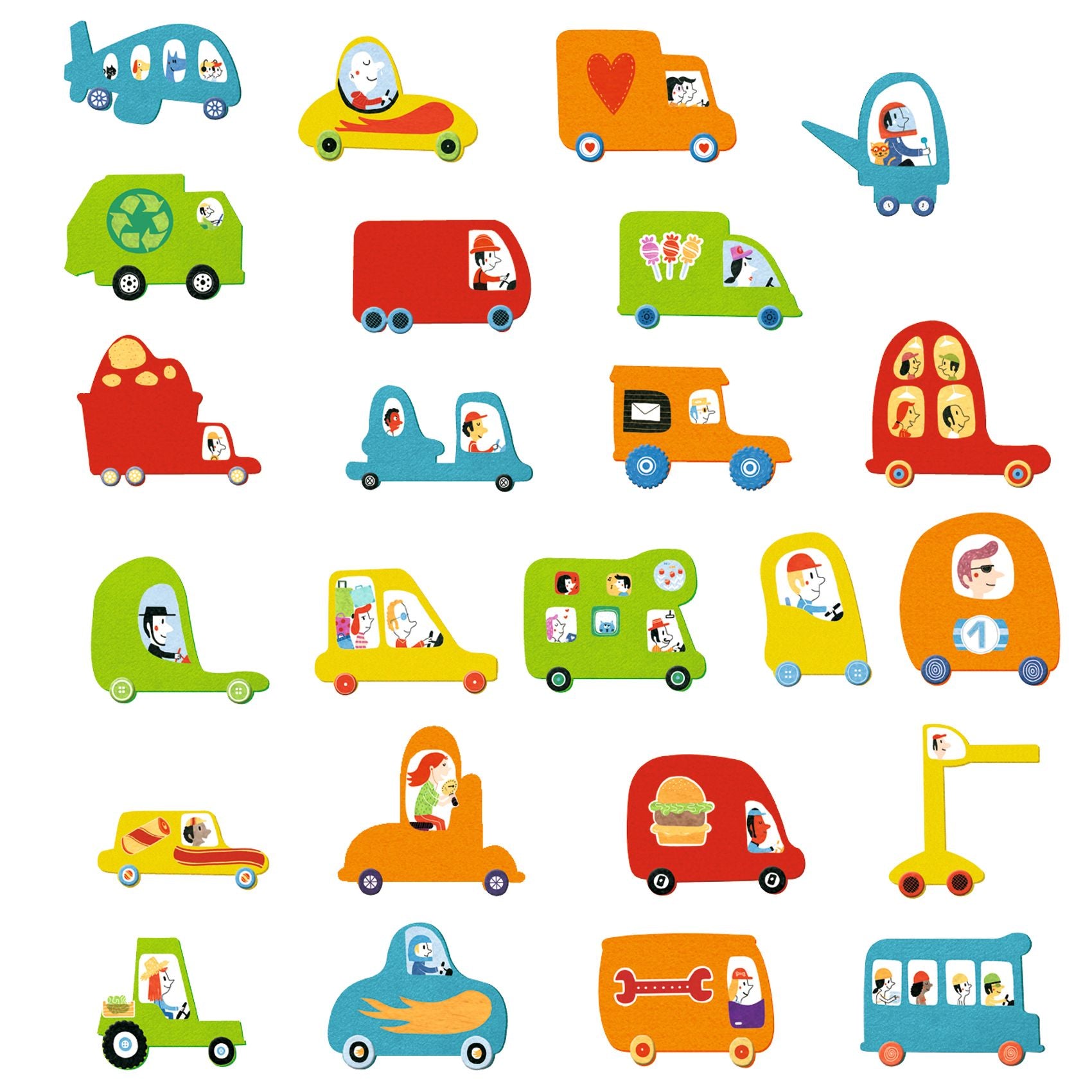 Stickerset voertuigen