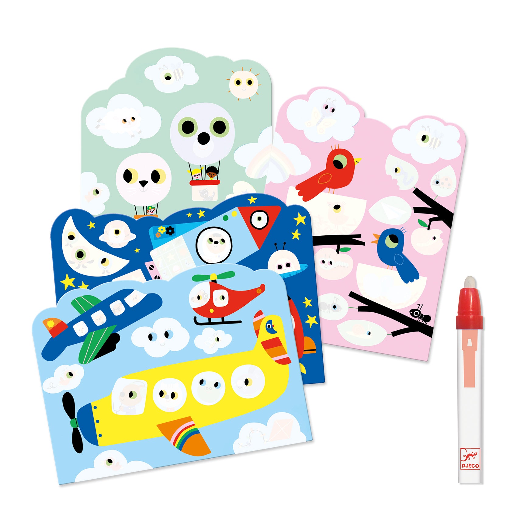 Onderweg Waterkleuren Verborgen in de lucht