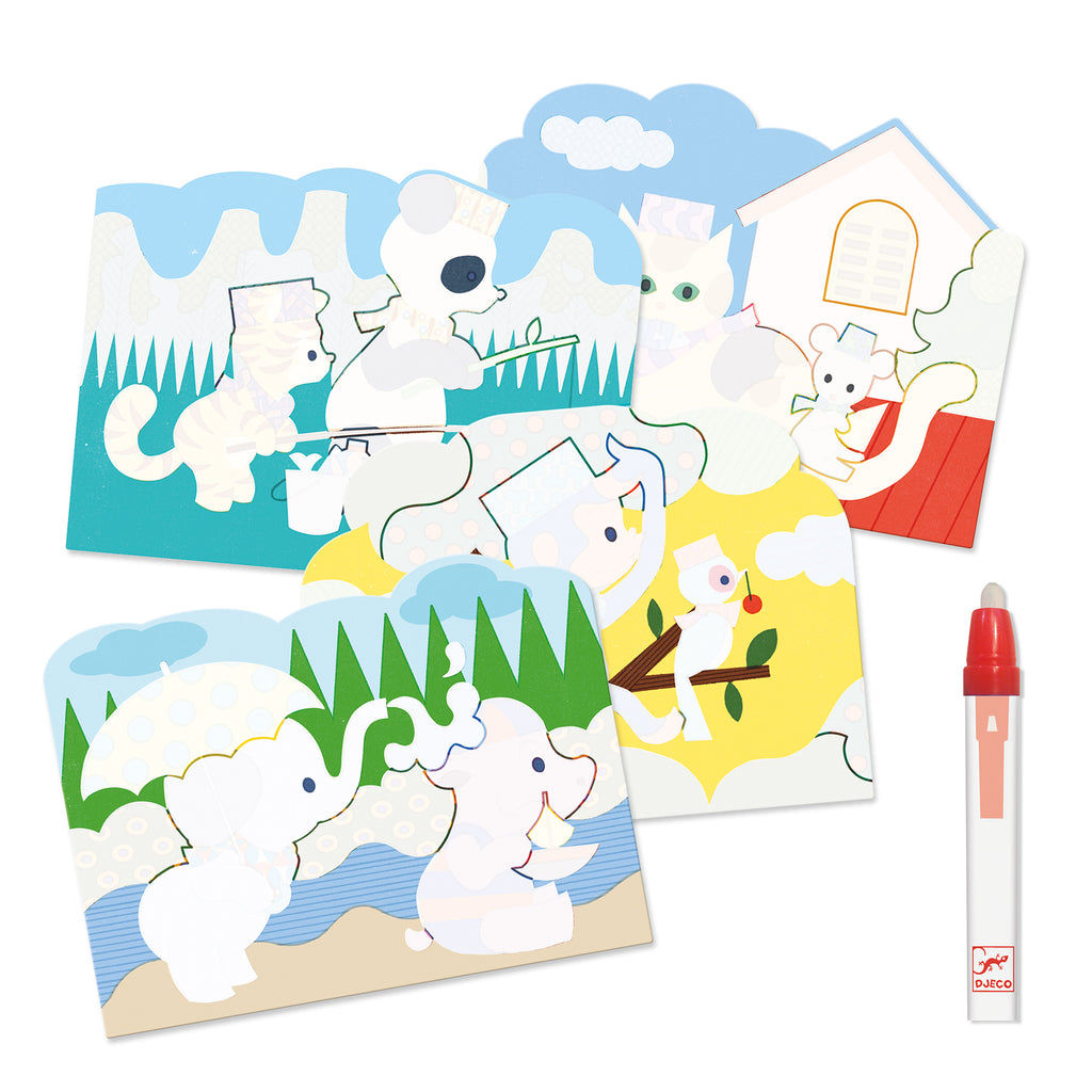 Onderweg waterkleuren verstoppertje buiten spelen?