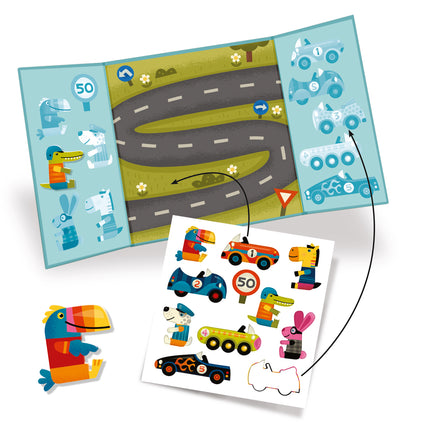 Djeco onderweg autospelletje