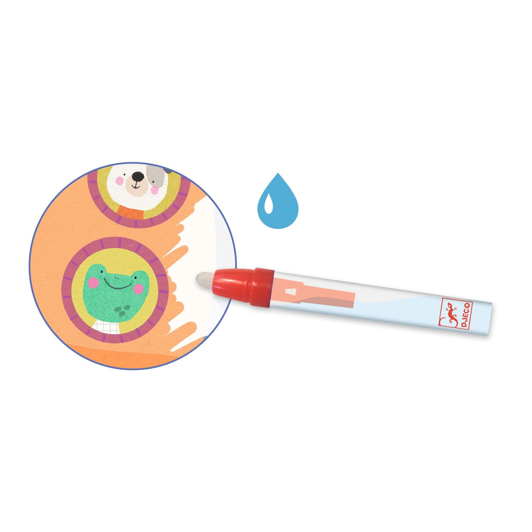 Onderweg kleuren met water