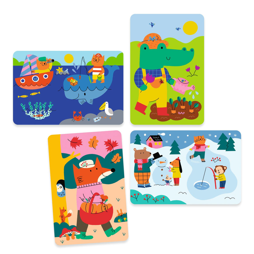 Onderweg waterkleuren 4 seizoenen