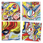 Superheroes inspired by Roy Lichtenstein