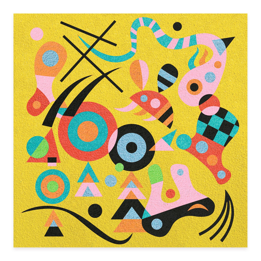 Pop Art Abstract zandactiviteit inspired by Kandinsky Abstractions