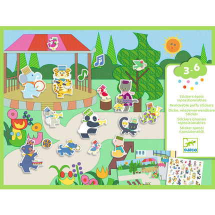Djeco herbruikbare stickers Fanfare