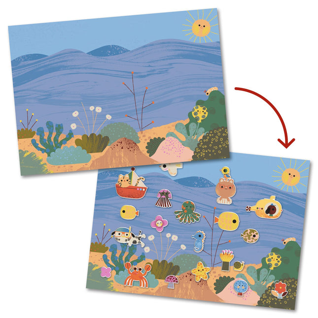Djeco herbruikbare stickers summertime