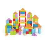 Hape 101 houten blokken in ton
