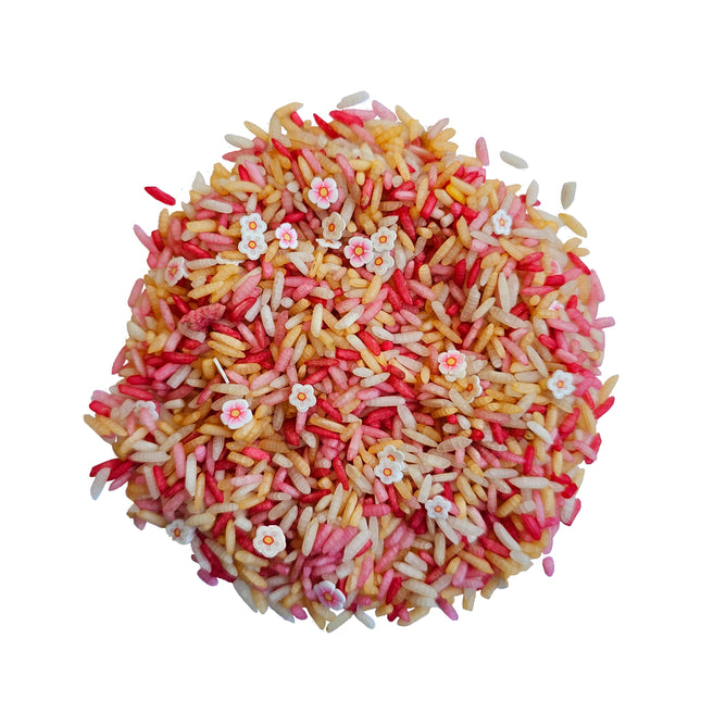 Grennn speelrijst Pink Flower mix 750 gram