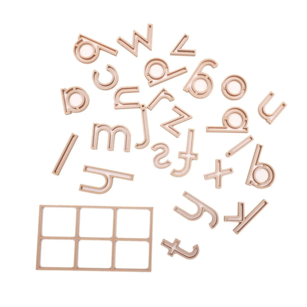 Houten letter uitstekers A t/m Z