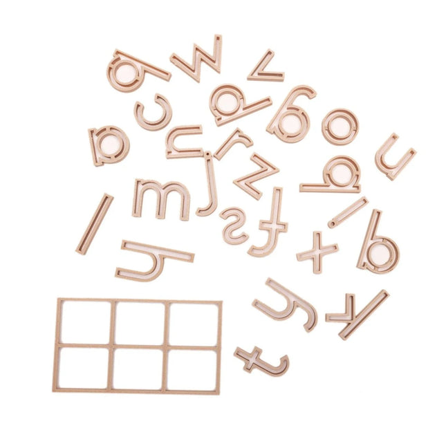 Grennn houten letter uitstekers A t/m Z