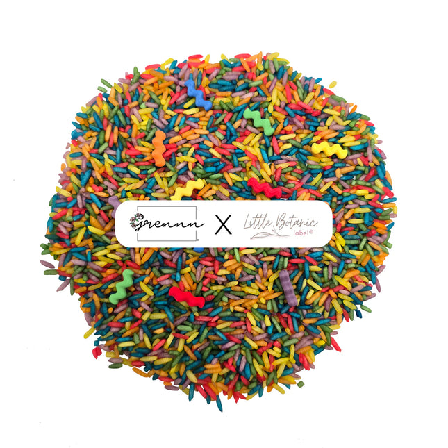 Grennn x Little Botanic speelrijst  'wave' Regenboog 750 gram