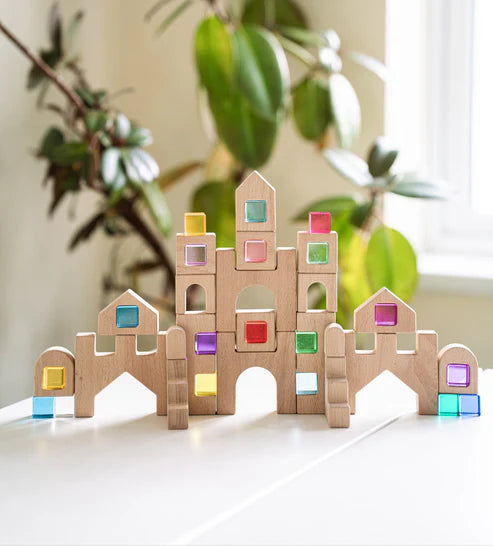 Kasteel met Lucite kubussen