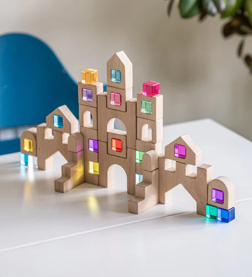 Kasteel met Lucite kubussen