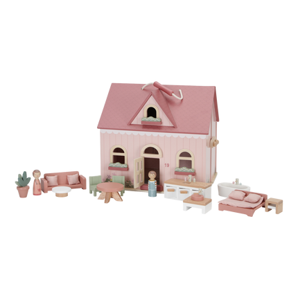 Little Dutch draagbaar poppenhuis met meubels