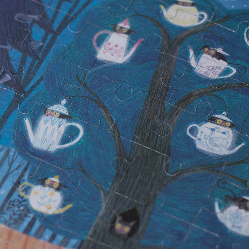 Pocket puzzel- Night and day in the forest