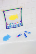 Badset inclusief gele spons en netje