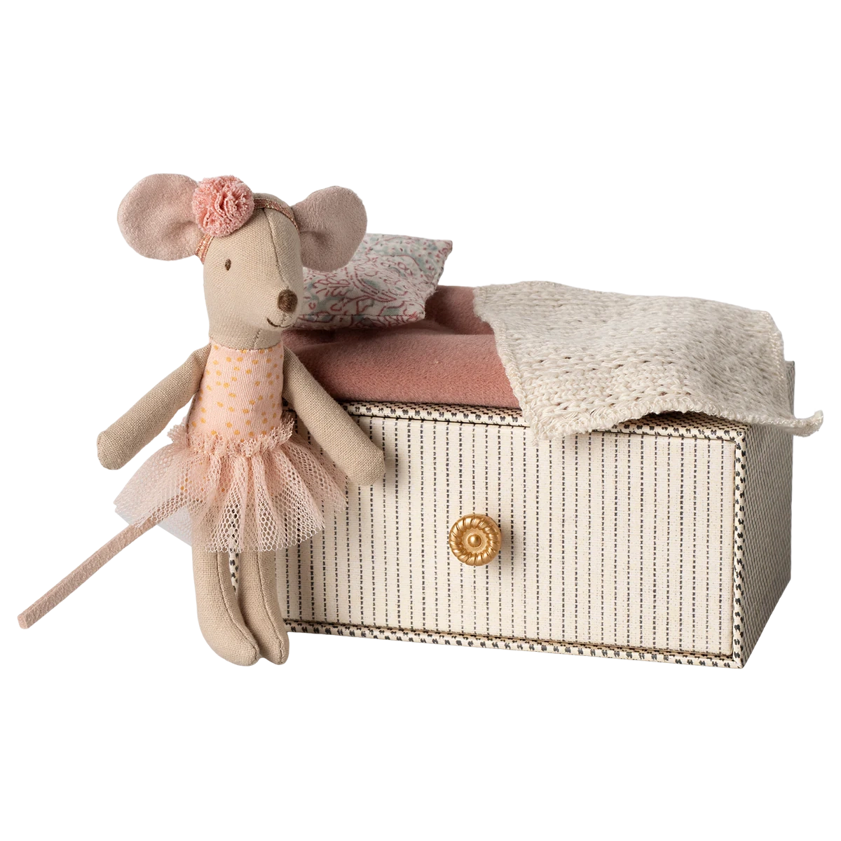 Maileg dansmuis in dagbed kleine zus