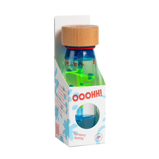 Petit Boum – Sensorische fles – Spiraal Blauw