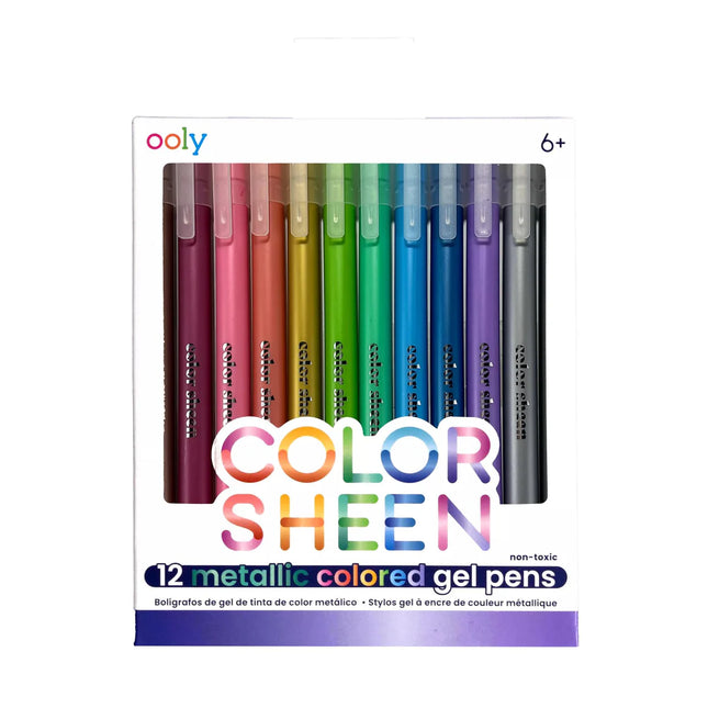 Ooly 12 color sheen metallic gelpennen