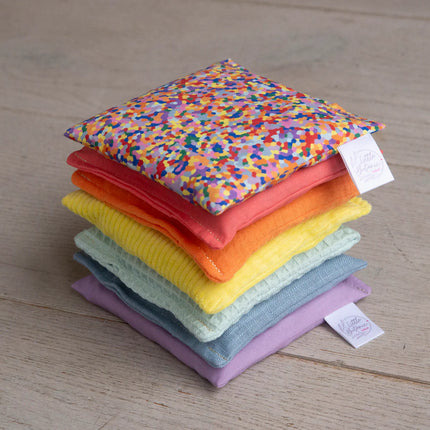 Little Botanic Sensorische pittenzakjes - pastel + super confetti - 7 stuks