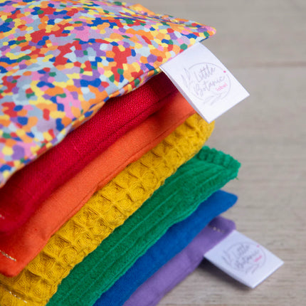 Little Botanic Sensorische pittenzakjes - Regenboog + super confetti- 7 stuks