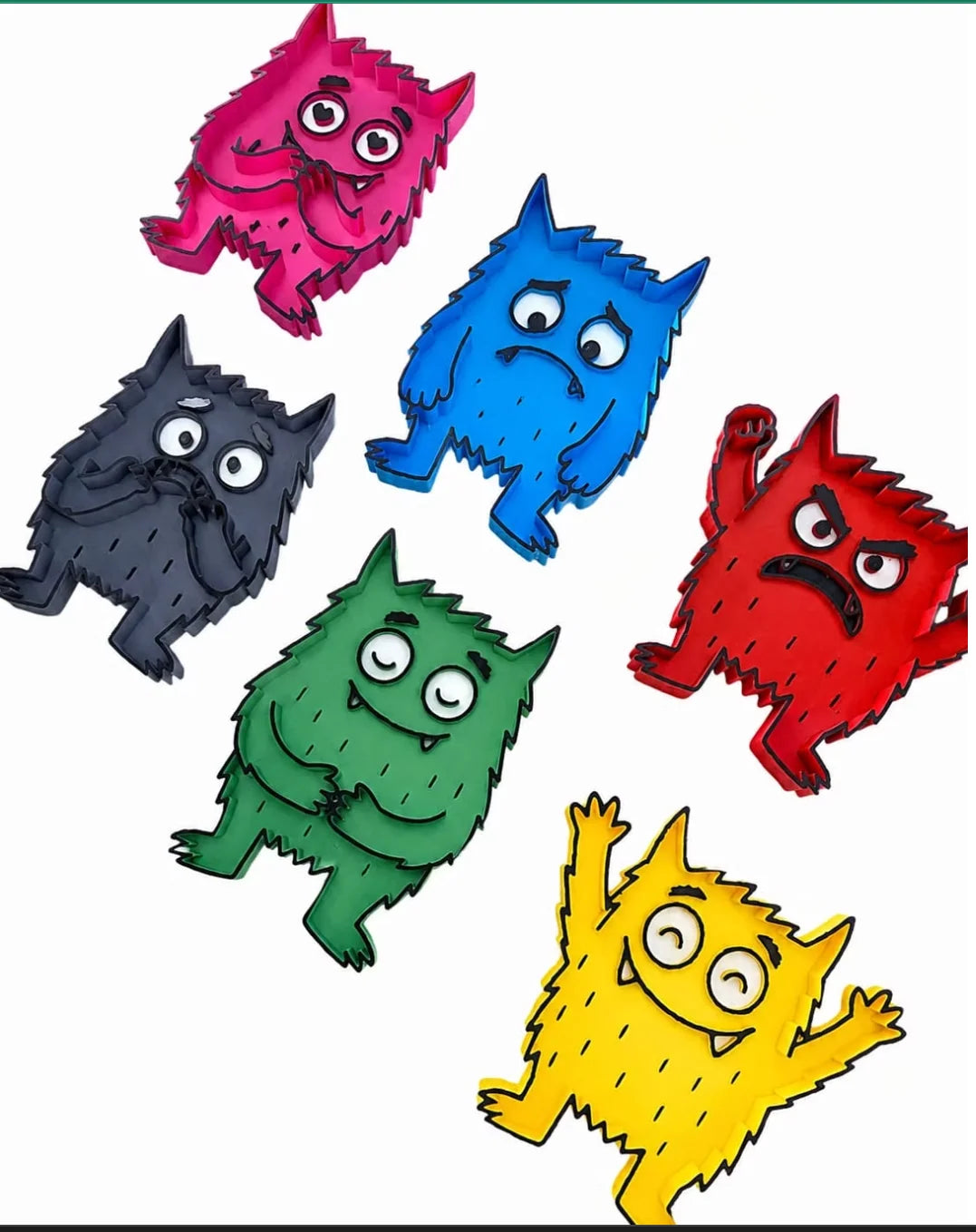 Kleurenmonsters - vulvormen emotiemonster