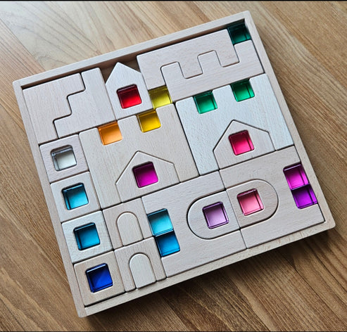 Kasteel met Lucite kubussen