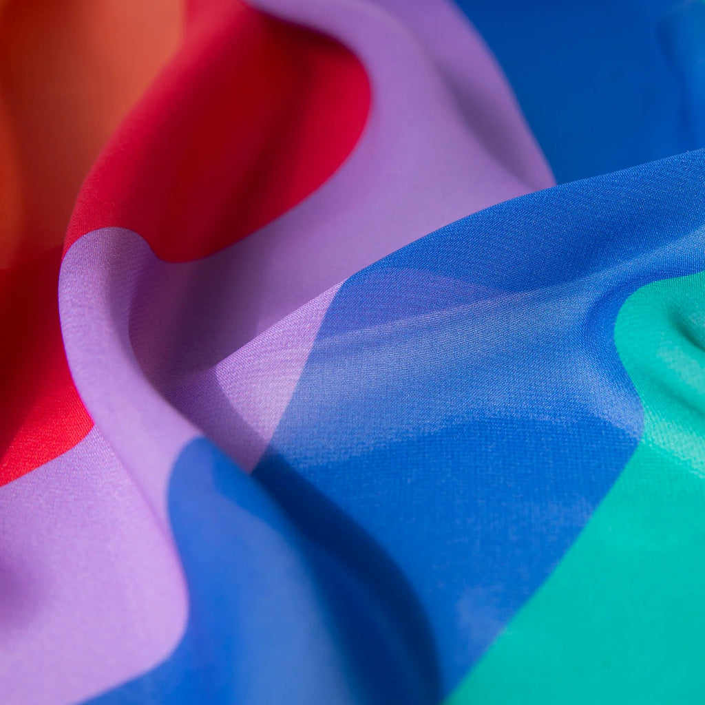 Wave Playcycle speeldoek Regenboog waves* 30cm met houten ring