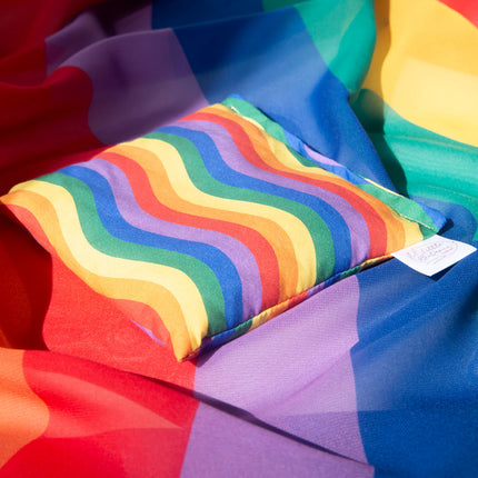 Grennn x Little Botanic Playcycle speeldoek klein - 30cm - regenboog waves