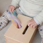 Wave Playcycle speeldoek Regenboog waves* 30cm met houten ring