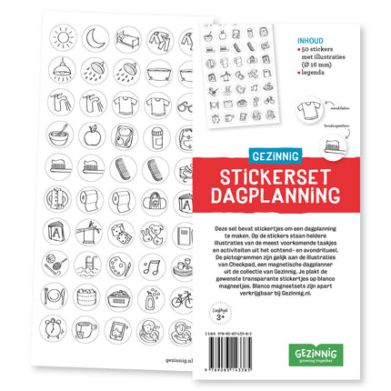 Gezinnig stickerset dagplanning