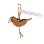 Hillside bird ornament - hawfinch