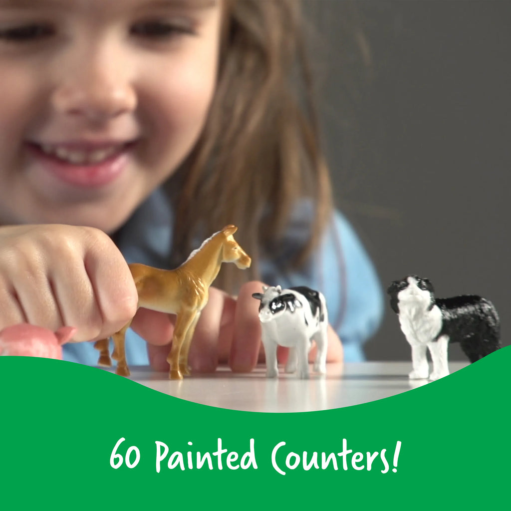 Farm Animal Counters, Set of 60