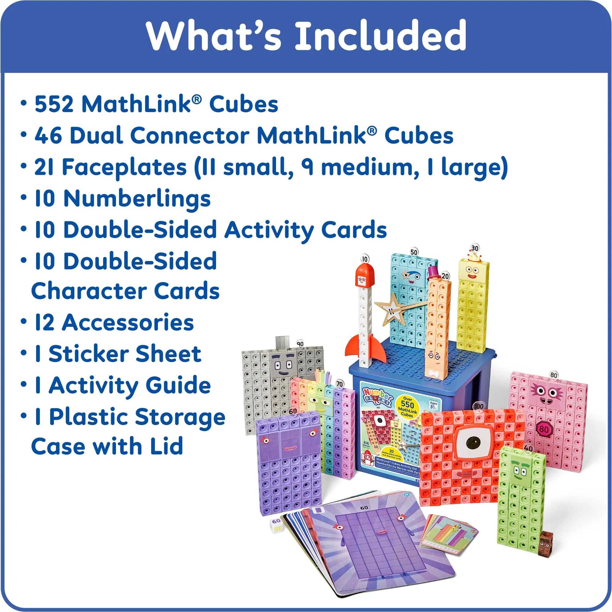 Numberblocks™ Mathlink™ Cubes Activity Set Heroes with Zeroes