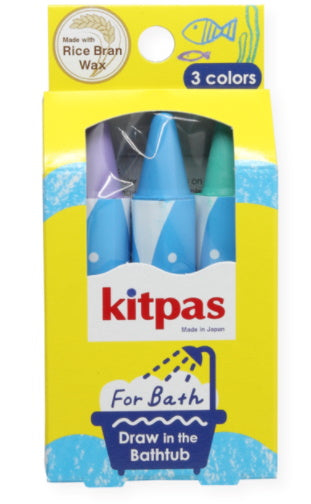 Kitpas badkrijtjes 3 kleuren – Vis (paars, blauw, groen)