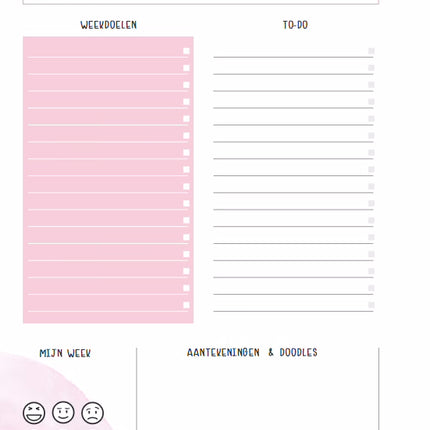 Creachick weekplanner