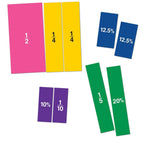 Dubbelzijdige magnetische demonstratie Rainbow Fraction® Squares