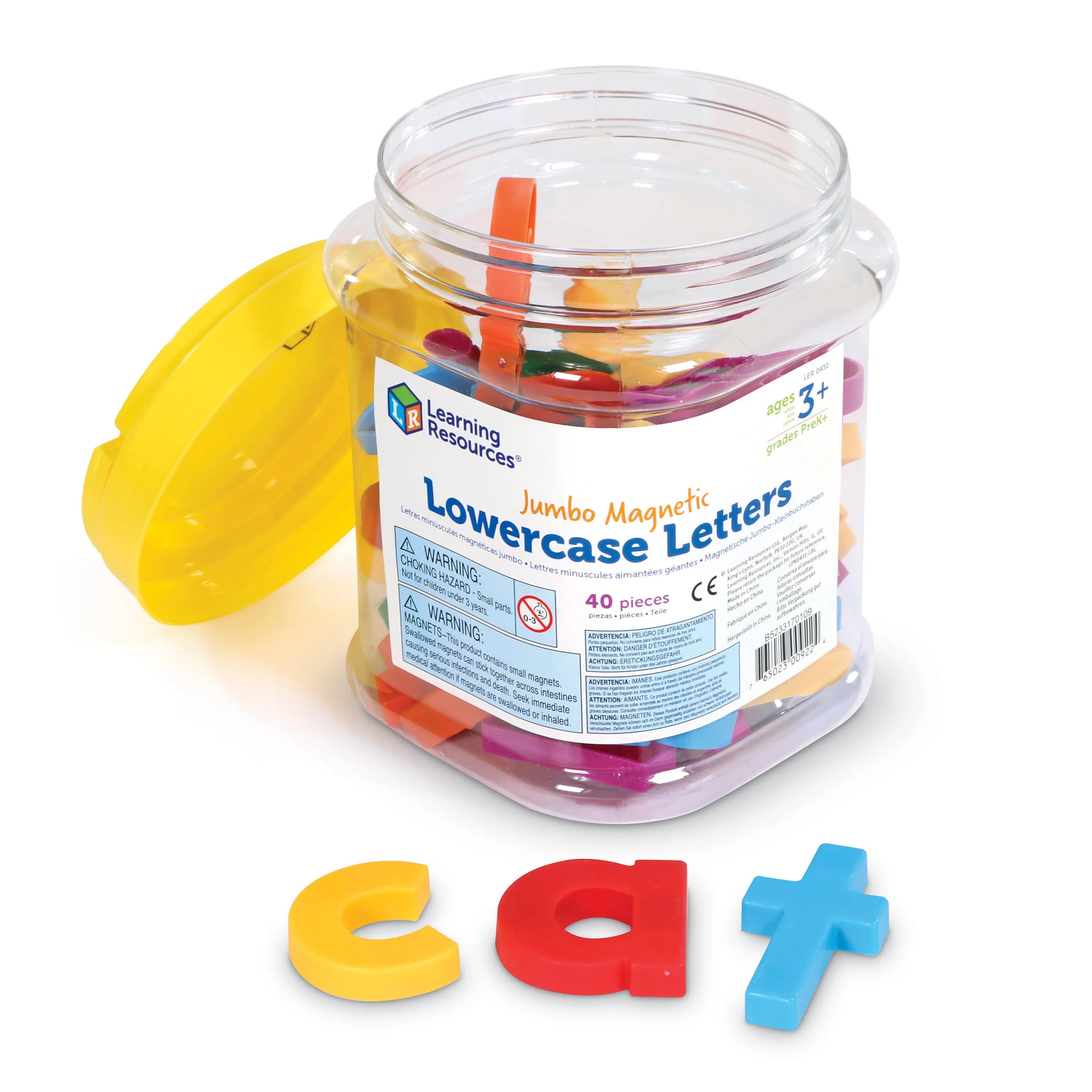 Jumbo Lowercase Magnetic Letters, Set of 40