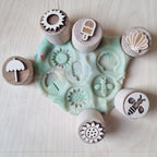 Houten stempelset zomer