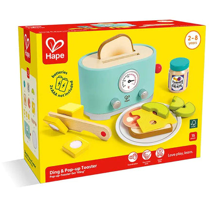 Hape ding & pop up toaster broodrooster