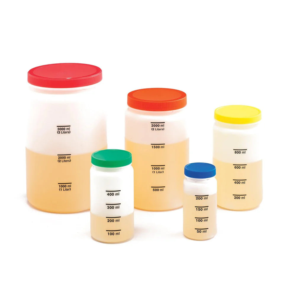 Stapelflessen met maatverdeling voor in de klas