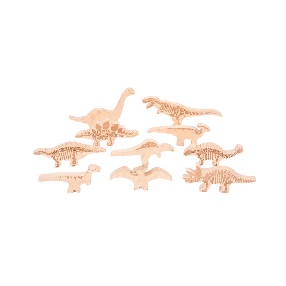 Tickit 10 houten dinosaurussen