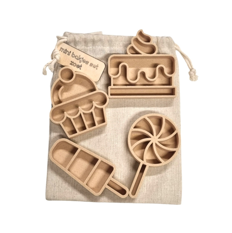 Bio mini bakjes set zoet