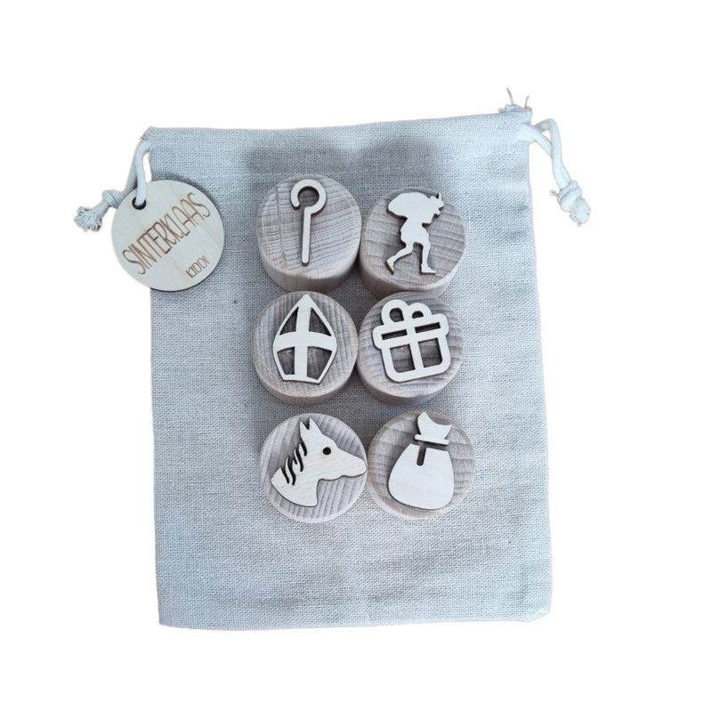 Houten stempelset Sinterklaas