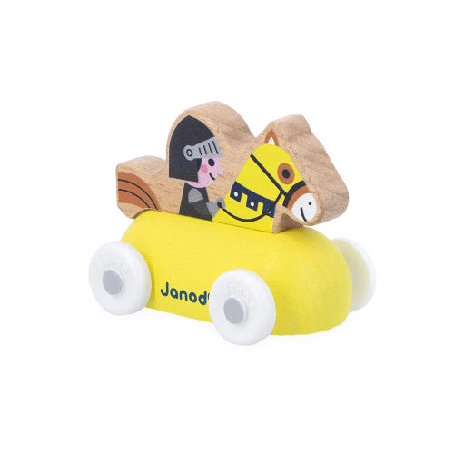 Janod Enchanted Kingdom Wooden Knight Vehicle - Cross Roads