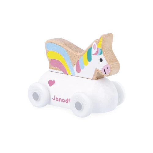Janod Enchanted Kingdom Wooden Unicorn Carriage - Cross Road