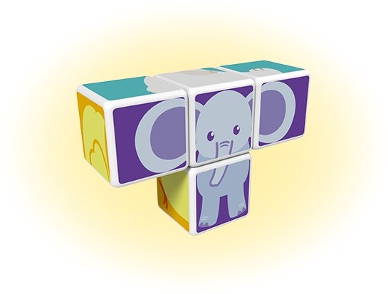 Magicube Printed Animal Friends +Cards 7 pcs